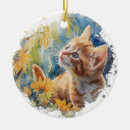 Search for orange kitten christmas tree decorations Tabby