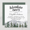 Search for adventure awaits baby boy shower invitations Mountains