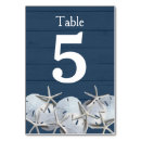 Search for starfish table wedding table cards Blue