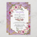 Search for lavender and gold wedding invitations Marble