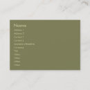 Search for olive green business cards Classic