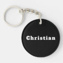 Search for christian name key rings Black