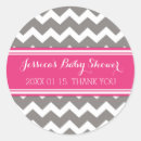Search for pink chevron baby shower stickers Party
