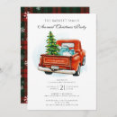 Search for red vintage truck invitations Red and green