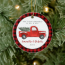 Search for white truck christmas tree decorations Newlywed