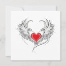 Search for angel wings thank you cards Red