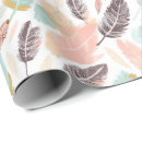 Search for feathers wrapping paper Green