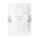 Search for dusty blue invitation belly bands Botanical