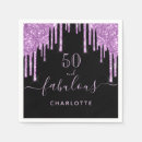Search for 50th purple napkins Glitter