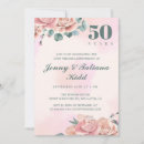 Search for flower 50th anniversary invitations Watercolor