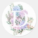 Search for alphabet d stickers Floral monogram