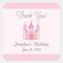 Search for pink princess birthday stickers Castle