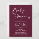 Search for burgundy baby shower invitations Minimalist