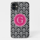 Search for floral damask iphone cases Black