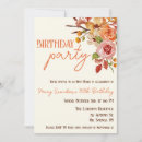 Search for fall leaves birthday invitations Orange