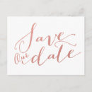 Search for gold foil save the date postcards Handwriting