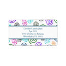 Search for purple and aqua return address labels Cute
