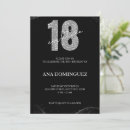 Search for black 18th birthday invitations Simple