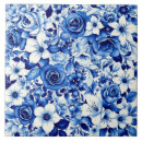 Search for blue roses tiles Pattern