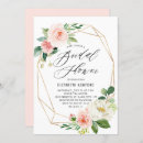 Search for geometric frame bridal shower invitations Watercolor