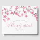 Search for cherry blossom wedding guest books Watercolor