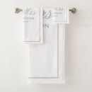 Search for mr and mrs bath towels Black and white