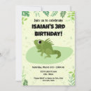 Search for iguana birthday invitations Green
