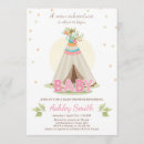 Search for teepee baby girl shower invitations Boho