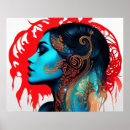 Search for abstract woman posters Red