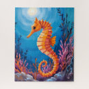 Search for seahorse puzzles Coral reef