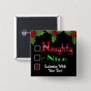 Search for naughty or nice badges Black