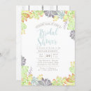 Search for succulent bridal shower invitations Watercolor