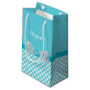 Search for blue and white check gingham gift bags For kids