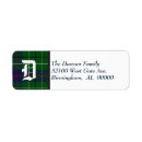 Search for tartan plaid return address labels Traditional