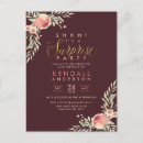 Search for rose gold surprise party invitations Floral