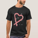Search for candy cane heart tshirts Red