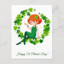 Search for patrick s day stamp postcards Green