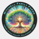 Search for tree of life round stickers Rainbow