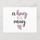 Search for hug postcards Typography