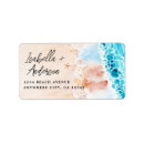 Search for beach bridal shower return address labels Watercolor