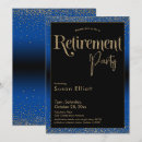 Search for blue gold retirement invitations Retiring