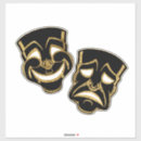 Search for theatre mask stickers Gold