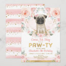 Search for pug birthday invitations Dog