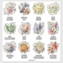 Search for birth month stickers Flowers