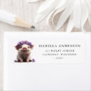 Search for piglet return address labels Farm animal