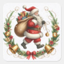 Search for vintage christmas bells stickers Santa