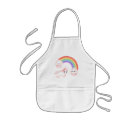 Search for rainbow unicorn kids aprons Kawaii