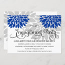 Search for blue and silver engagement party invitations Calligraphy