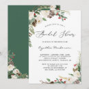Search for pine cone bridal shower invitations Red berries