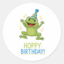 Search for funny frog stickers Happy birthday